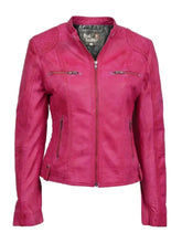 Speed Ladies Pink Leather Jacket